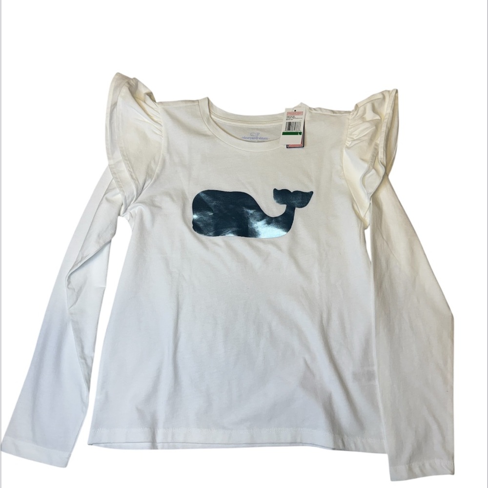 NWT Vineyard Vines Girls Long Sleeve Whale Tee - Size L (14-16)